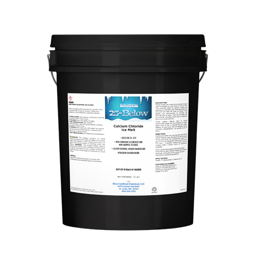 25 Below pure calcium chloride ice melt effective to -25°F for fast, high-performance ice melting