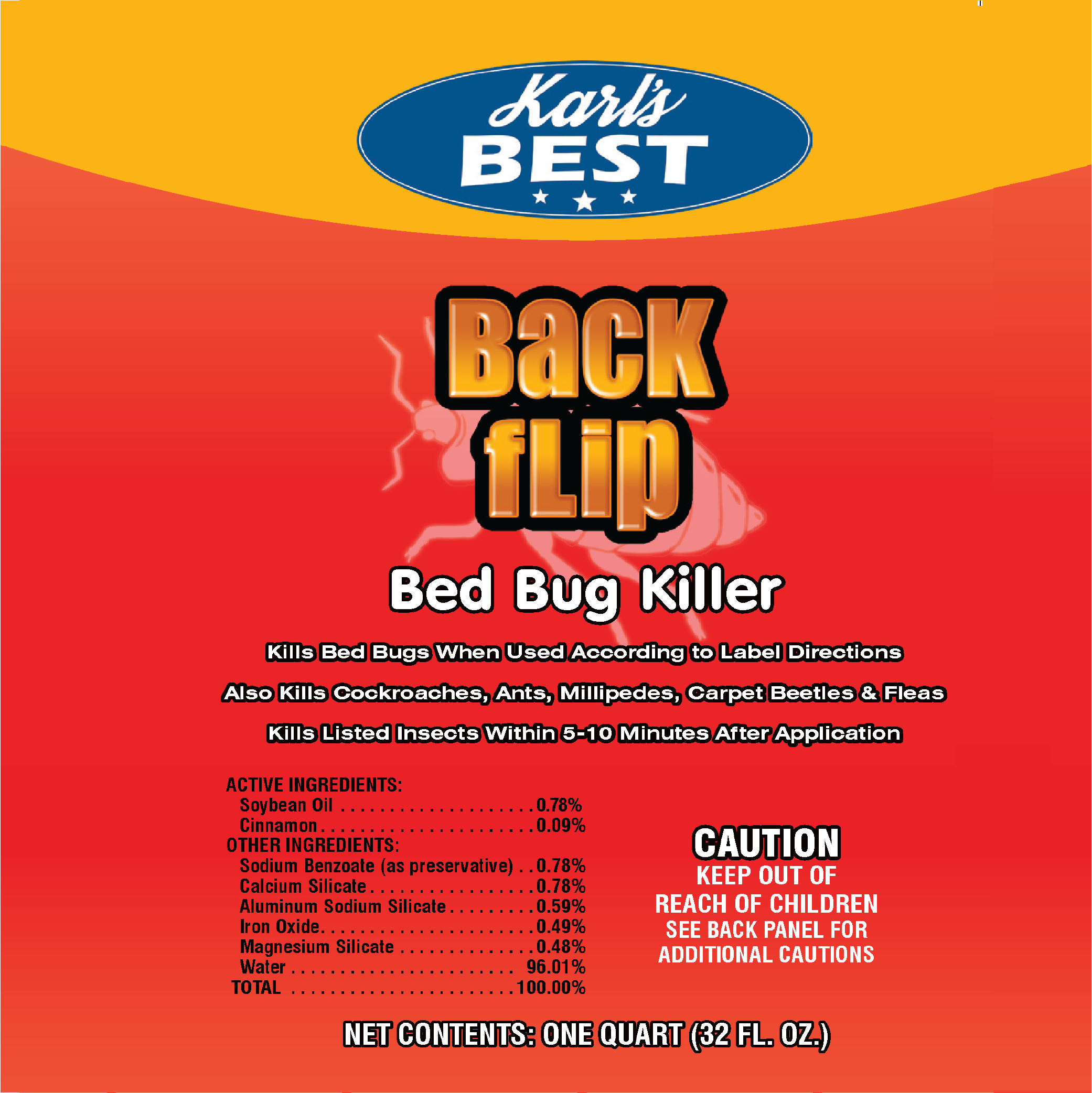 Back Flip Bed Bug Spray - Blue Cardinal Chemical
