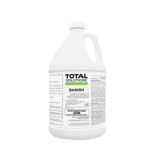 Banish water-based non-selective total-kill herbicide with 1.20% Bromacil for up to 12 months residual control