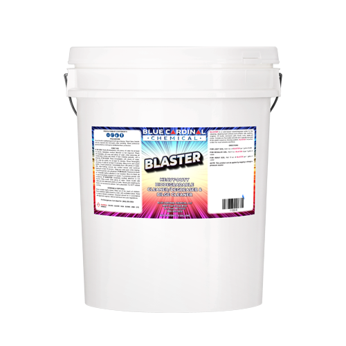 Blaster water-based alkaline cleaner and degreaser for machinery floors walls and ovens