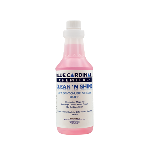 Clean n Shine RTU spray buff restores shine and removes build-up on vinyl composite tile floors