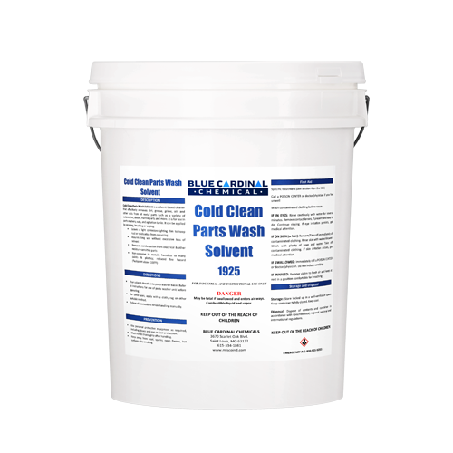 Cold Clean Parts Wash Solvent for removing grease, oil, and dirt from metal parts