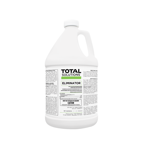 Eliminator concentrated non-selective vegetation killer with 1.85% Diquat Dibromide for broadleaf, grass, and aquatic weed control