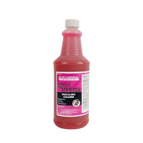 Pink Magic vertical surface clinging cleaner for dissolving stains, scale, and uric acid