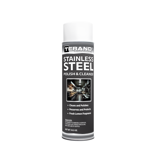 Stainless Steel Polish Cleaner removes fingerprints, water marks, and grease for a clean shine