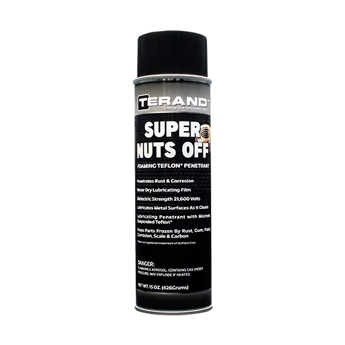 Terand Super Nuts Off Penetrating Oil for lubricating and loosening rusted or corroded metal parts